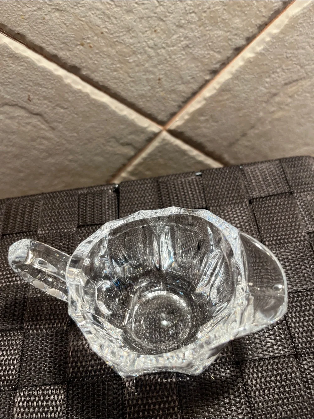 Creamer & Sugar Sever with tray heavy glass